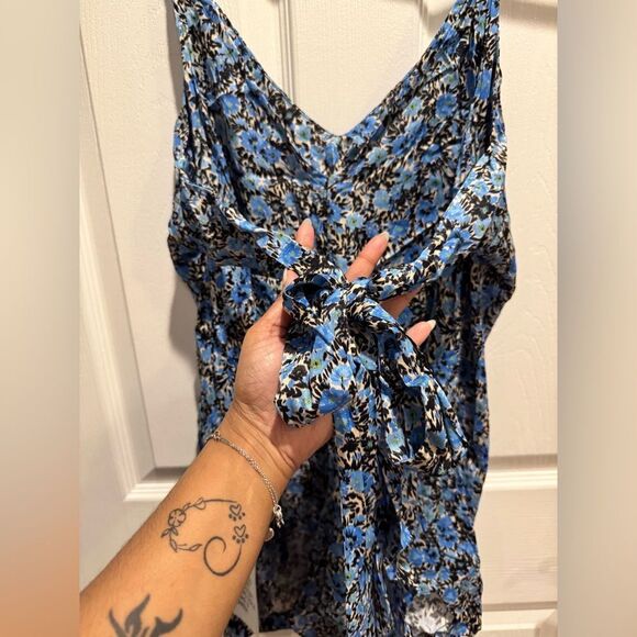 Topshop Floral Blue romper US size 6 - Picture 8 of 11